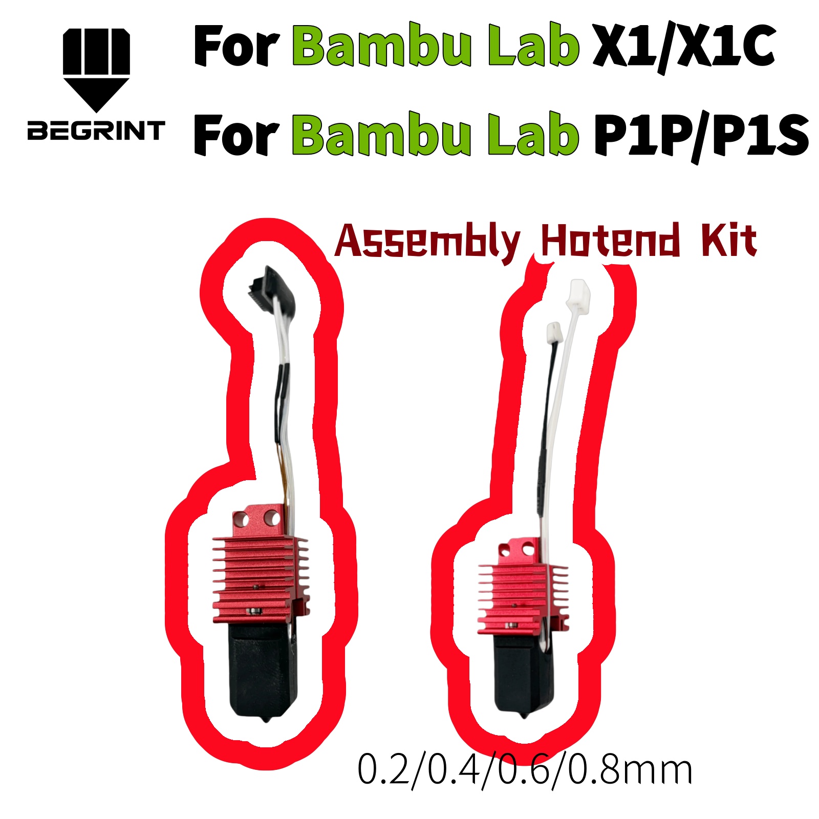 3D Printing Bambu Lab - Complete V2 Print Head Assembly Hotend