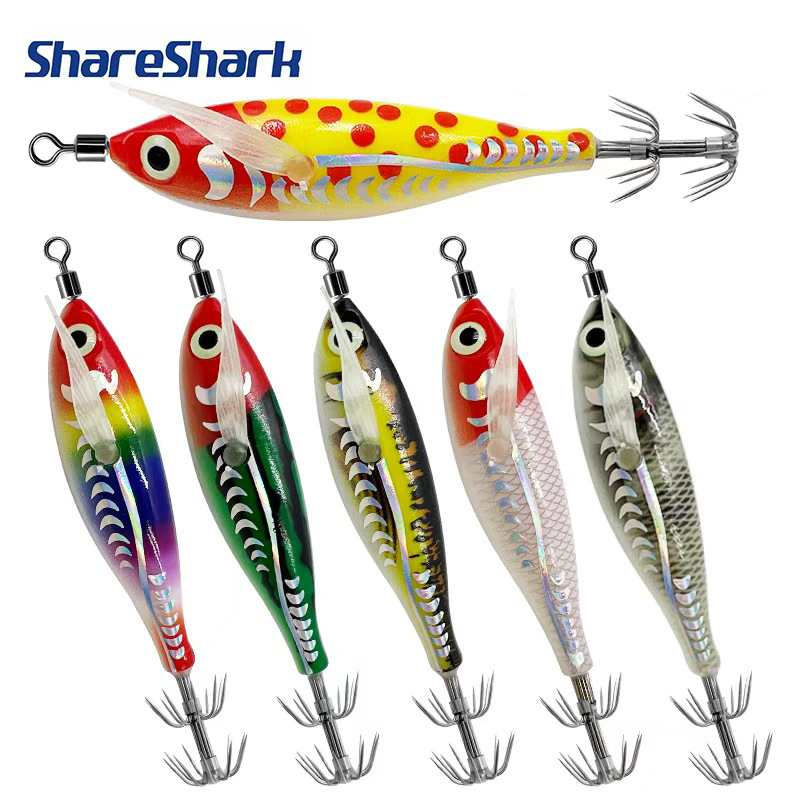 3D Printing Lure - ShareShark 6pcs/bag 3D Laser Horizontal Shrimp