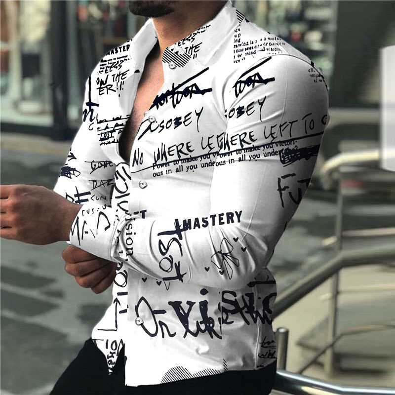 3D Printing Services - Men's Long-sleeve Shirt with 3D Printed