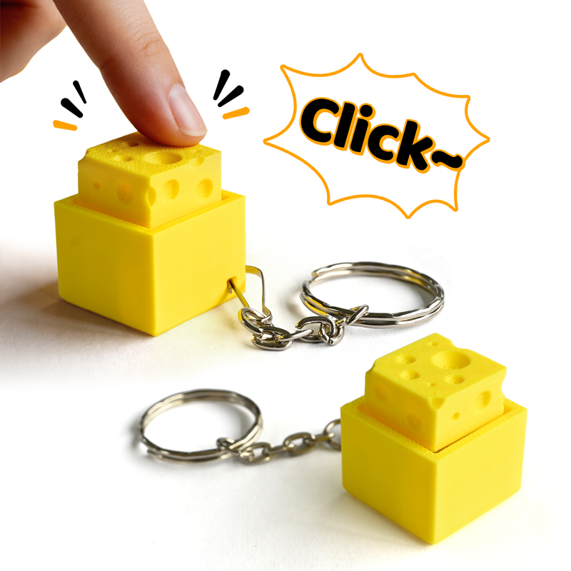 3D Printed Cheesy Key Fidget C - 3D Printing Keychain 评论和价格