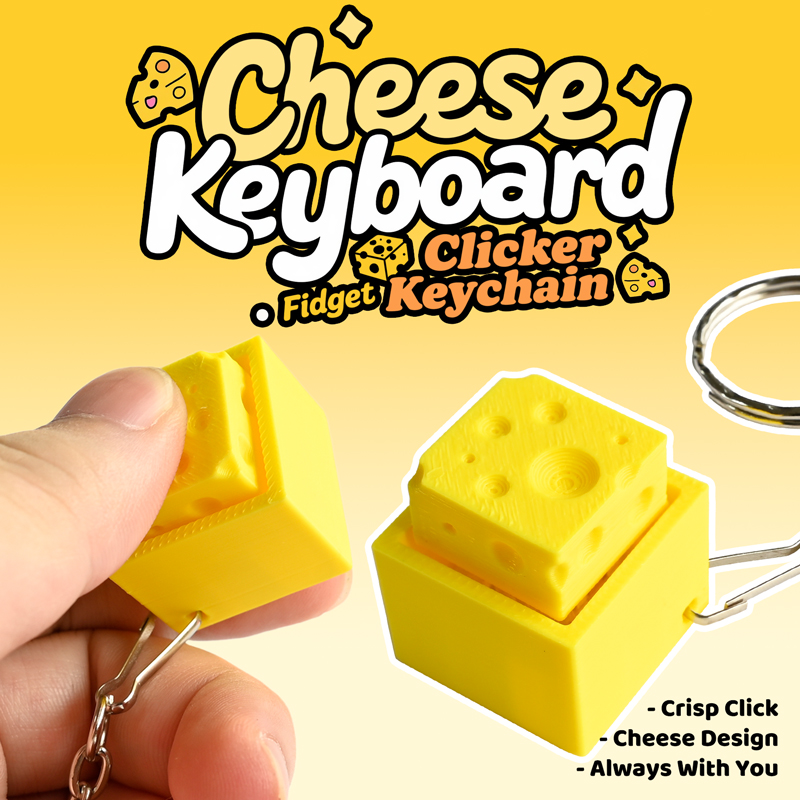 3D Printed Cheesy Key Fidget C - 3D Printing Keychain 评论和价格