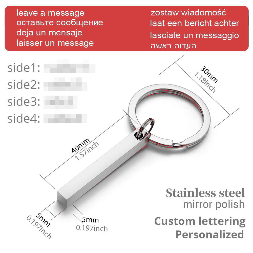 Stainless Steel Personalized K - 3D Printing Keychain 评论和价格