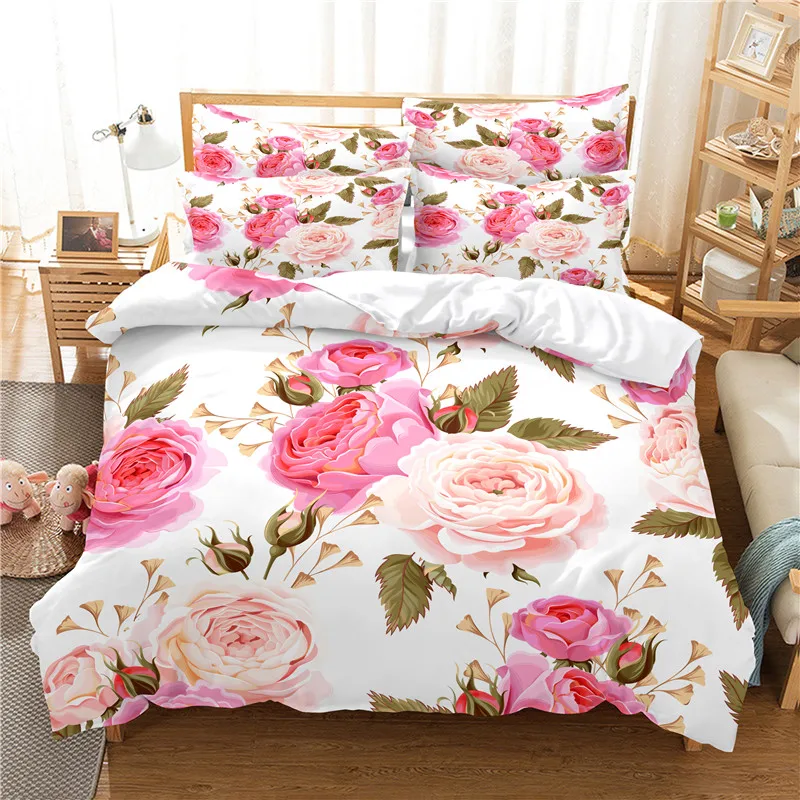 Flowers Bedding Set Duvet Cove - 3D Printing Ideas 评论和价格
