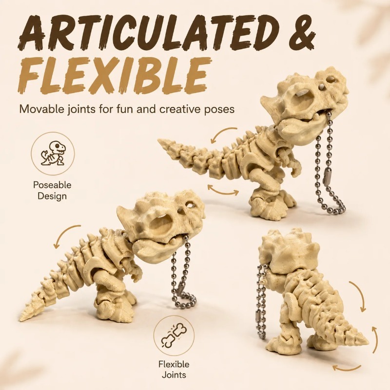 New 3D Printed Tyrannosaurus R - 3D Printing Keychain 评论和价格