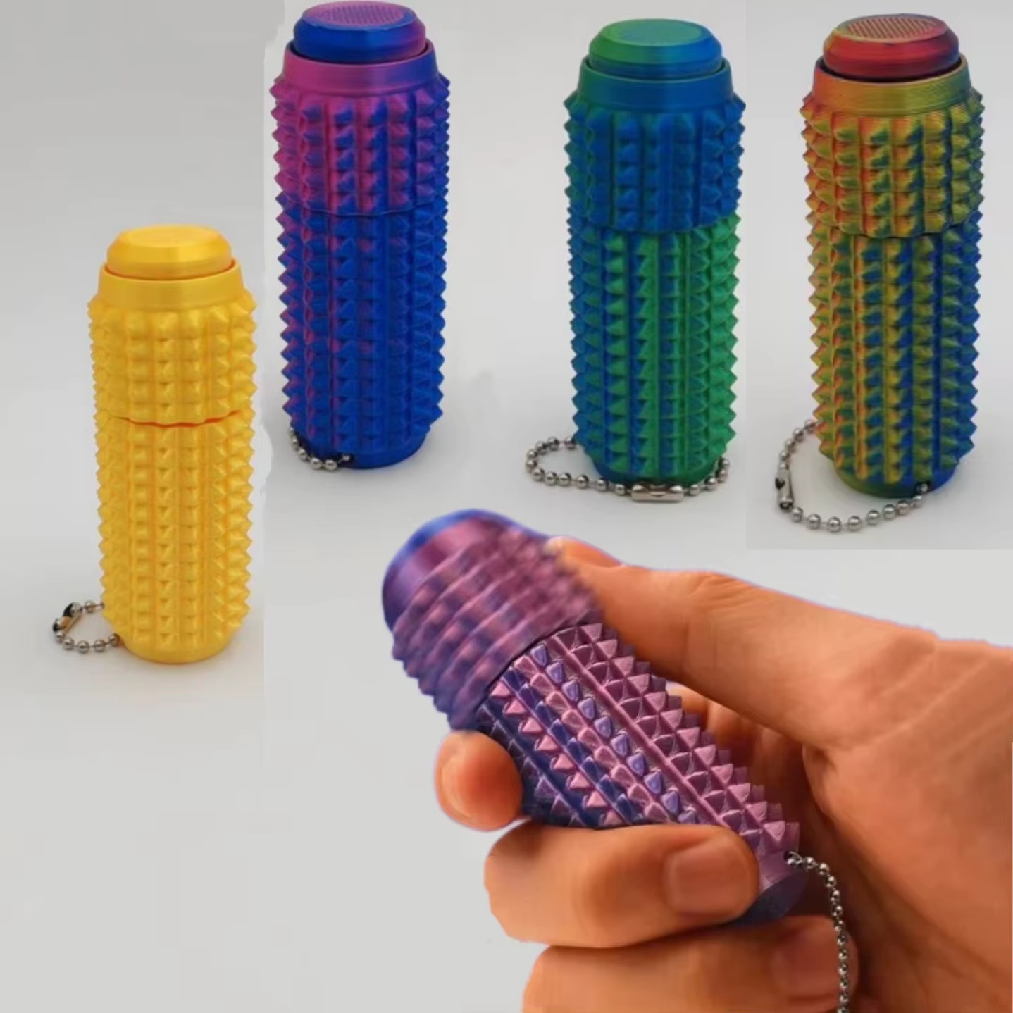 Funny 3D Printed Spiky Fidget  - 3D Printing Keychain 评论和价格