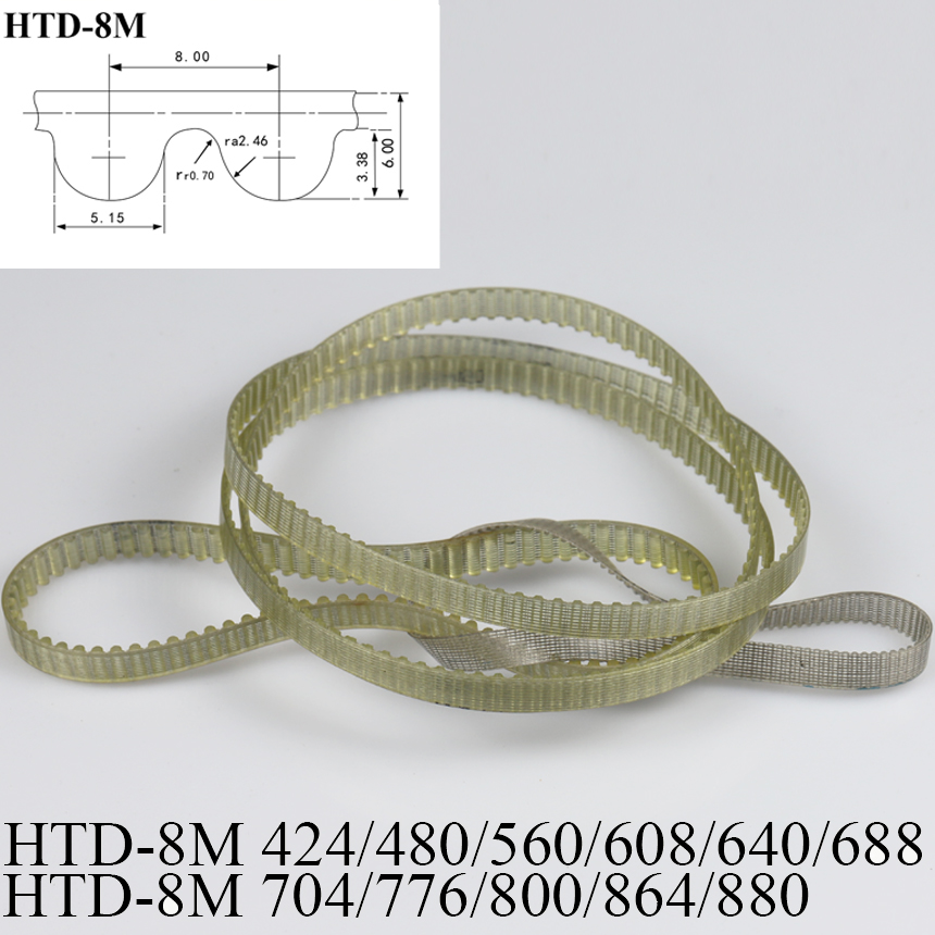 HTD 8M 424/480/560/608/640/688 - Timing Belt 评论和价格
