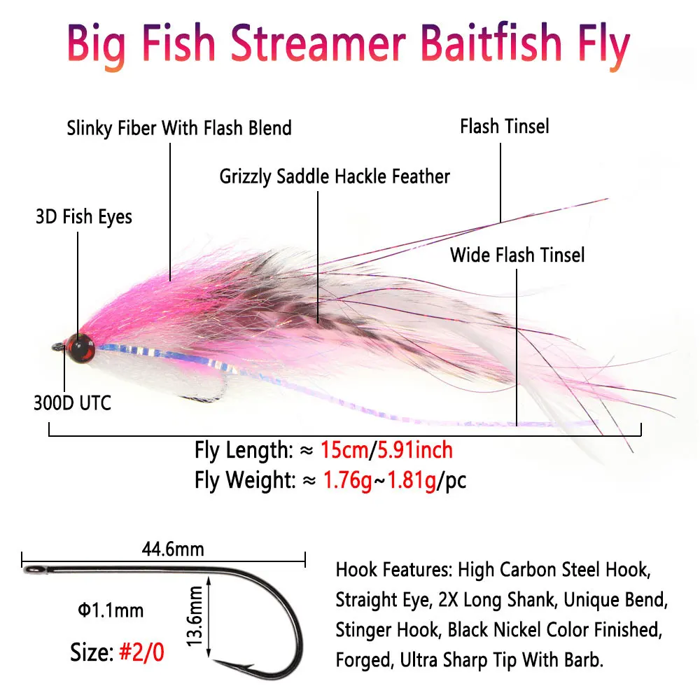 1/4pcs 2/0 5.91inch Big Stream - 3D Printing Lure 评论和价格