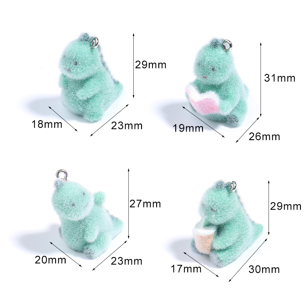 4Pcs 3D Mini Dinosaur Pendant  - 3D Printing Keychain 评论和价格