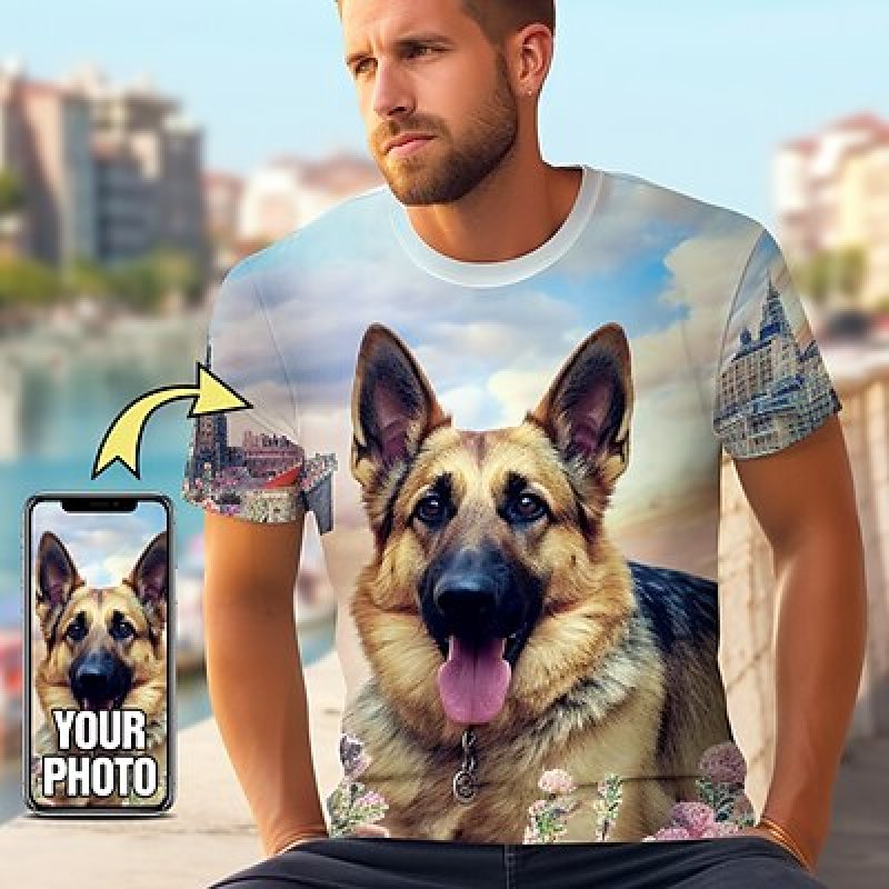 Custom Pet T Shirt for Men Des - 3D Printing Services 评论和价格