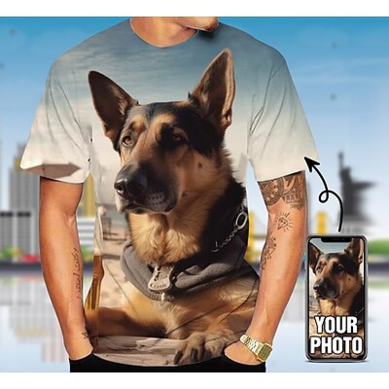 Custom Pet T Shirt for Men Des - 3D Printing Services 评论和价格
