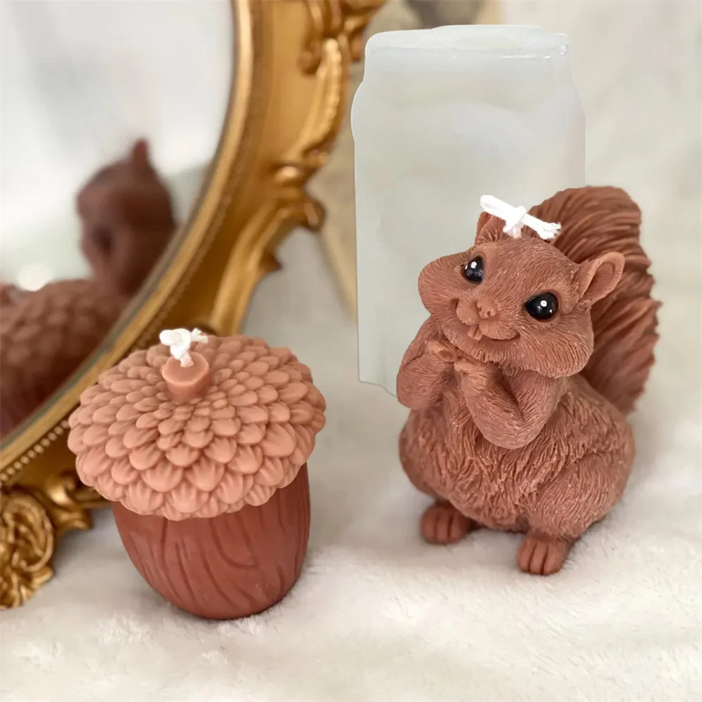 Cute Squirrel Candle Silicone  - 3D Printing Epoxy Resin 评论和价格