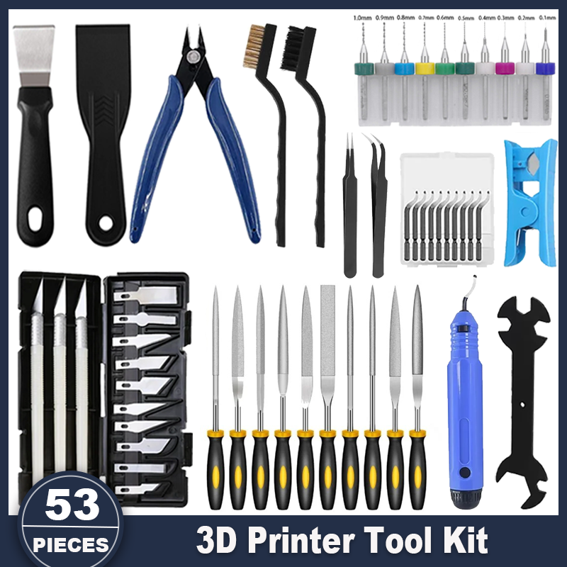 3D Printer Tools Kit, 53pcs 3D - 3D Printing Bambu Lab 评论和价格
